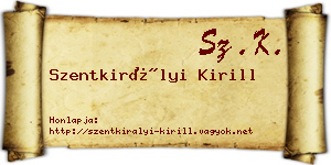 Szentkirályi Kirill névjegykártya